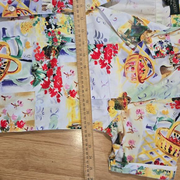 Bushwacker Women Vintage Cottage Floral 2 Pc High Waist Short Set M Made in USA - Picture 11 of 15